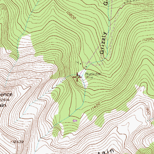 Topographic Map of Hunkidori Mine, CO