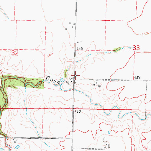 Topographic Map of Saint Johns School (historical), IL