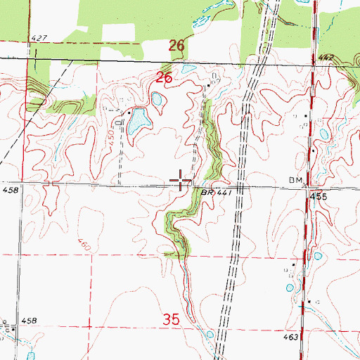 Topographic Map of Sassafras School (historical), IL
