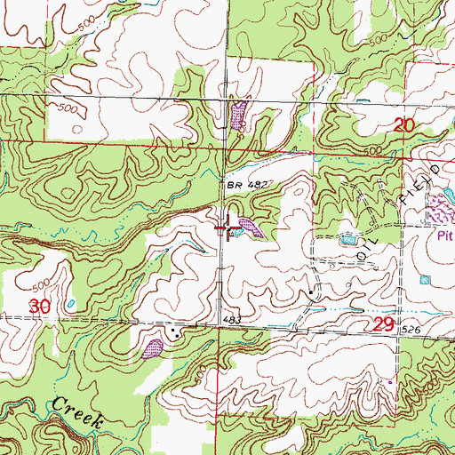 Topographic Map of Temple School (historical), IL