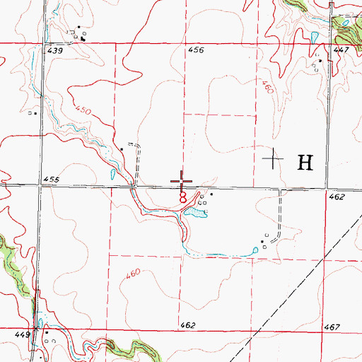 Topographic Map of Walnut School (historical), IL