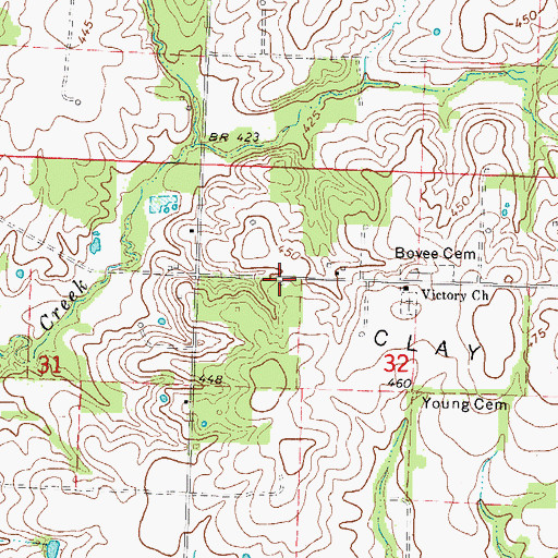 Topographic Map of Bovee School (historical), IL