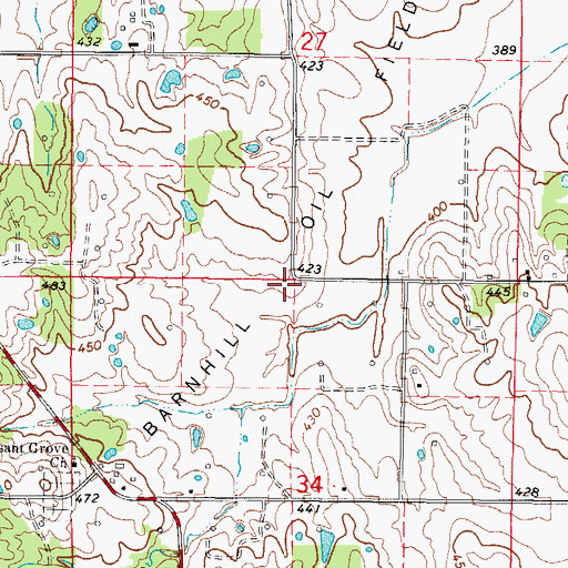 Topographic Map of Carter School (historical), IL