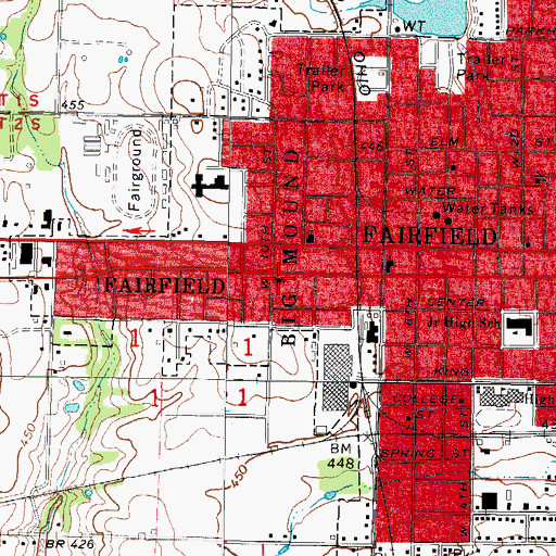 Topographic Map of Christ Lutheran Church, IL