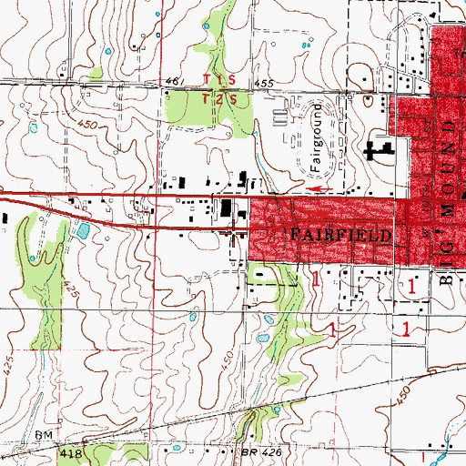 Topographic Map of Church of Christ, IL