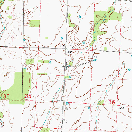 Topographic Map of Covington, IL