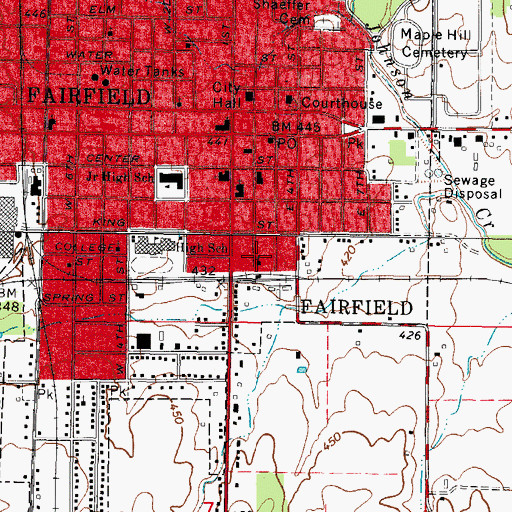 Topographic Map of First Church of God, IL