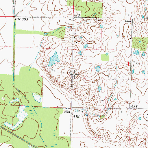 Topographic Map of Forest Grove School (historical), IL