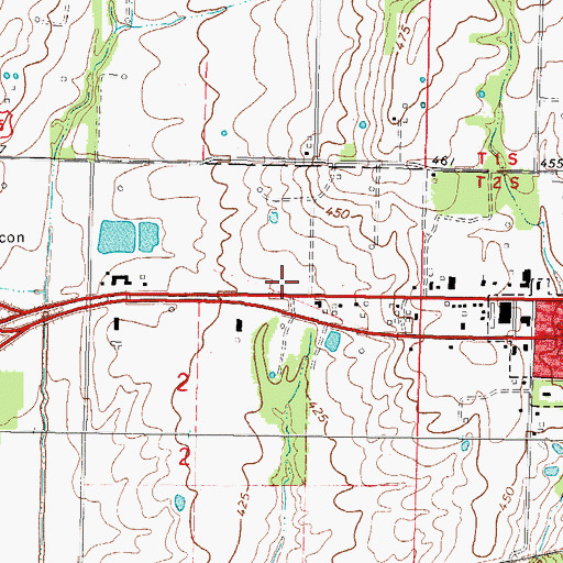 Topographic Map of Frontier Community College, IL