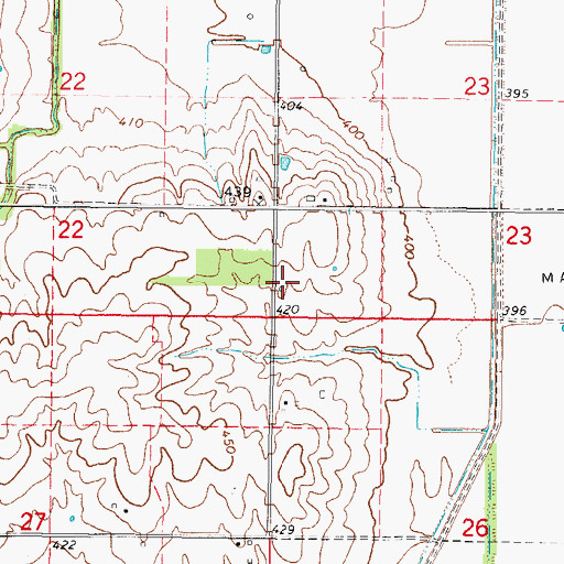 Topographic Map of Gerber School (historical), IL