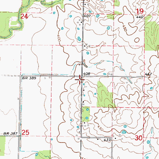 Topographic Map of Gum Corner School (historical), IL