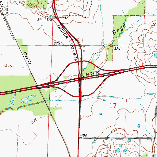 Topographic Map of Interchange 110, IL