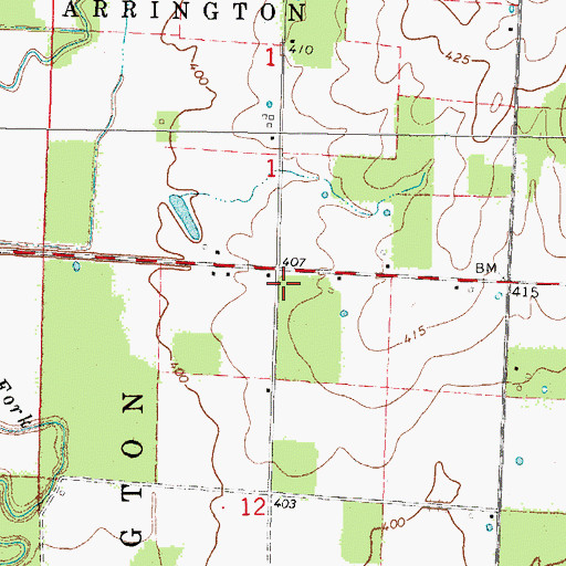 Topographic Map of Lebanon School (historical), IL