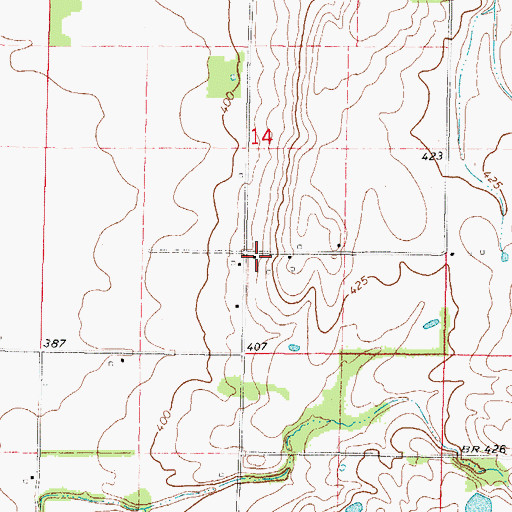 Topographic Map of Little Mound School (historical), IL