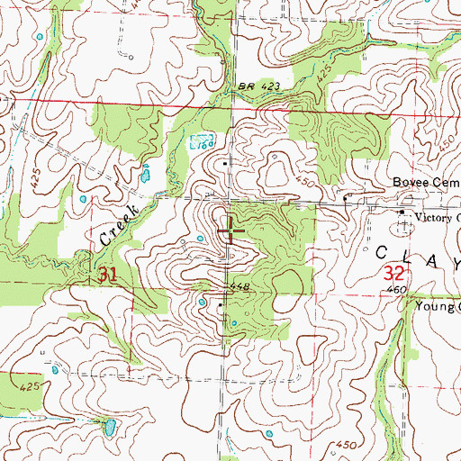 Topographic Map of Mount Olivet Church (historical), IL