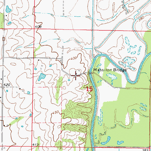 Topographic Map of New Massillon (historical), IL