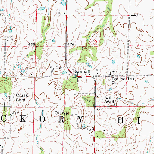 Topographic Map of North Lilly School (historical), IL