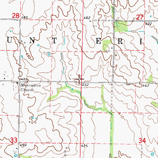 Topographic Map of Number 4 School (historical), IL