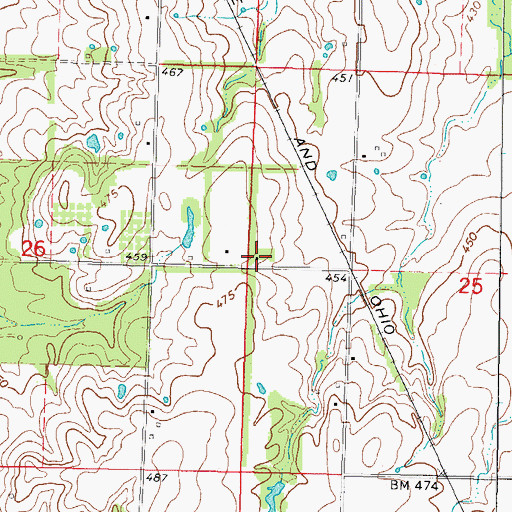 Topographic Map of Pleasant Hill School (historical), IL