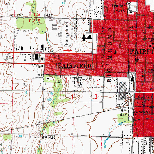 Topographic Map of Reorganized Church of Jesus Christ of Latter Day Saints, IL
