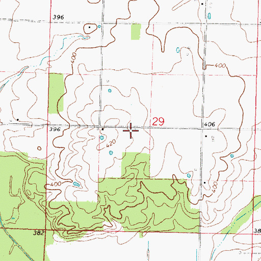 Topographic Map of Richland School (historical), IL