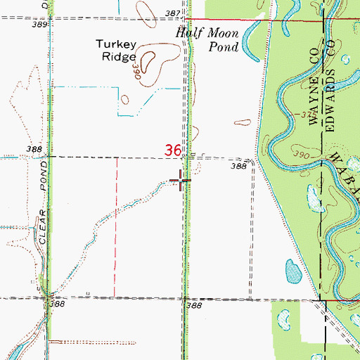 Topographic Map of Clear Pond Slough, IL
