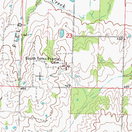 Topographic Map of South Thomas Church (historical), IL