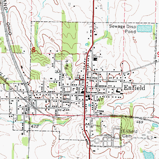 Topographic Map of Booth Elementary School, IL