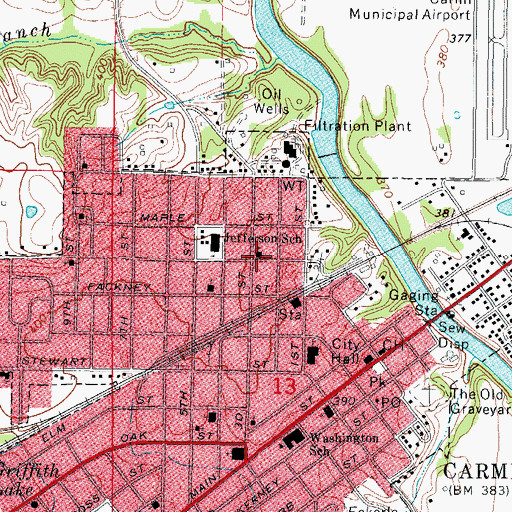 Topographic Map of Emmanuel United Methodist Church, IL
