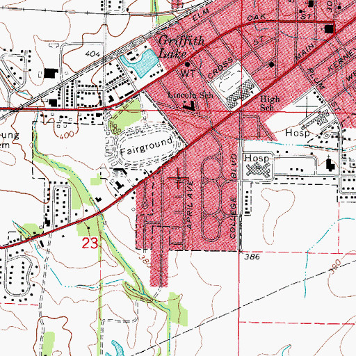 Topographic Map of Our Savior Lutheran Church, IL