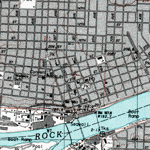 Topographic Map of Amazing Grace Assembly of Sterling, IL
