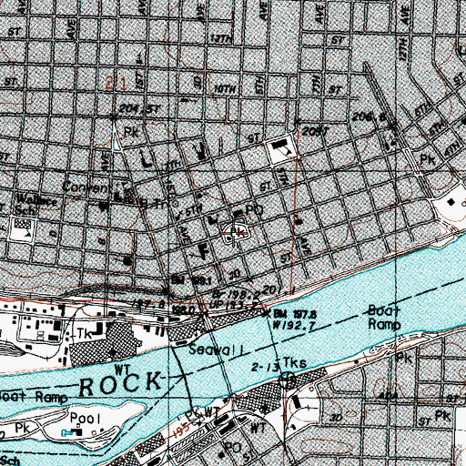 Topographic Map of Central Memorial Park, IL