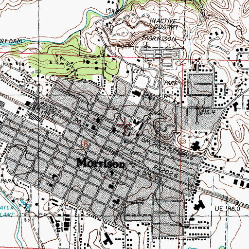 Topographic Map of Church of Saint Anne, IL