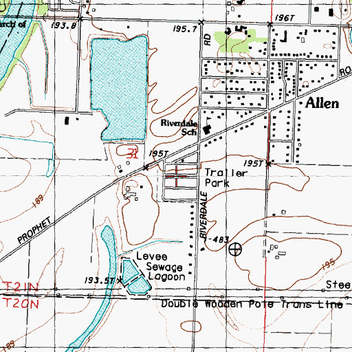 Topographic Map of Country Acres Mobile Manor, IL