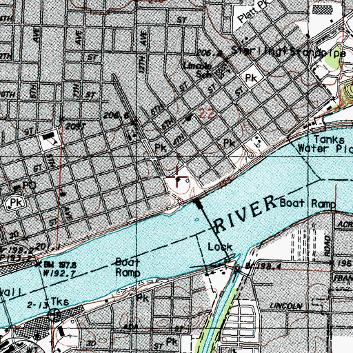Topographic Map of Dillon Home Museum, IL