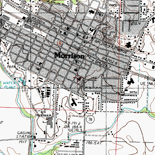 Topographic Map of Ebenezer Reformed Church, IL