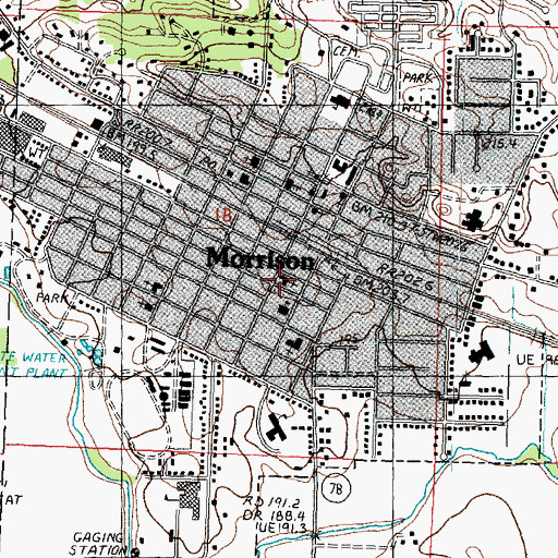 Topographic Map of Emmanuel Reformed Church, IL