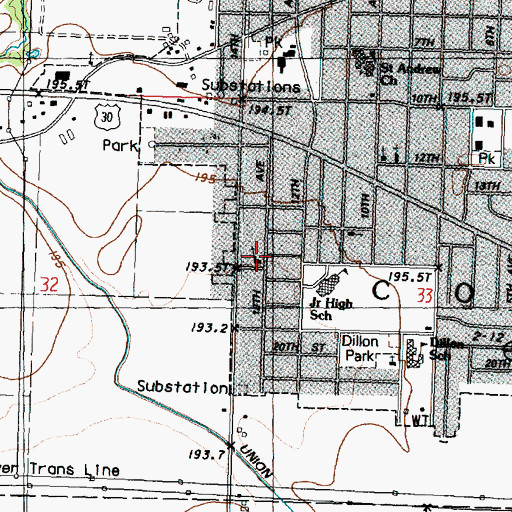 Topographic Map of Evangelical Congregational Church, IL