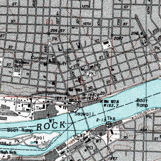 Topographic Map of First Congregational Church of Sterling, IL