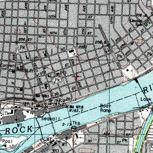 Topographic Map of First Open Bible Church, IL