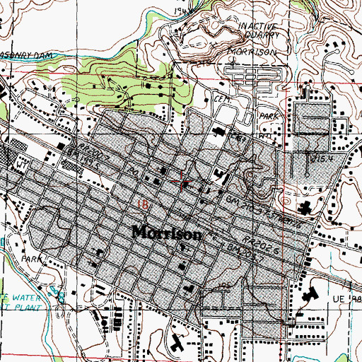Topographic Map of First Presbyterian Church, IL