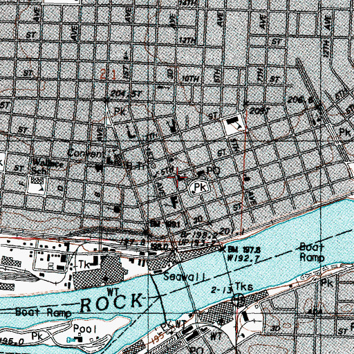 Topographic Map of First Presbyterian Church, IL