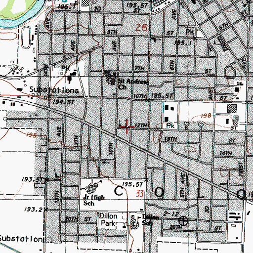 Topographic Map of First Southern Baptist Church, IL
