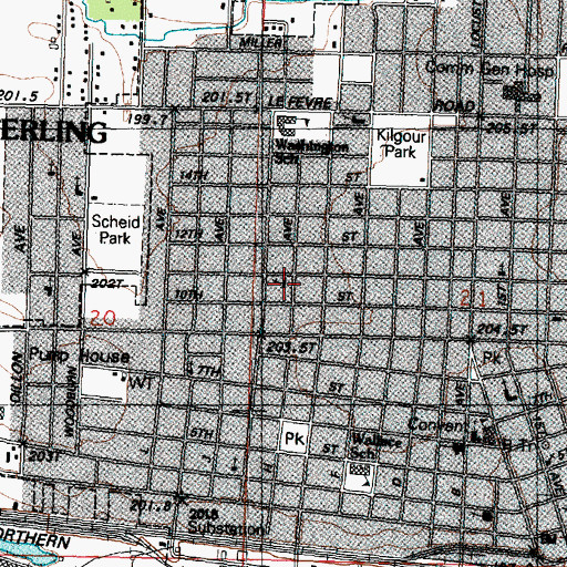 Topographic Map of Free Methodist Church of Sterling, IL