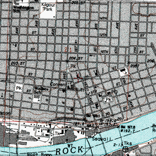 Topographic Map of Grace Episcopal Church, IL