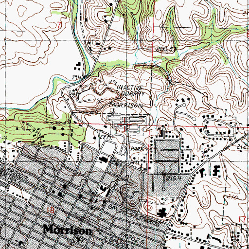 Topographic Map of Grove Hill Cemetery, IL