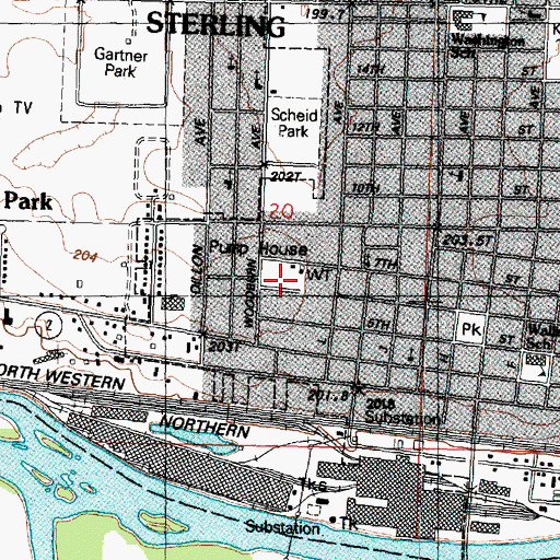 Topographic Map of Harry Kidd Field, IL