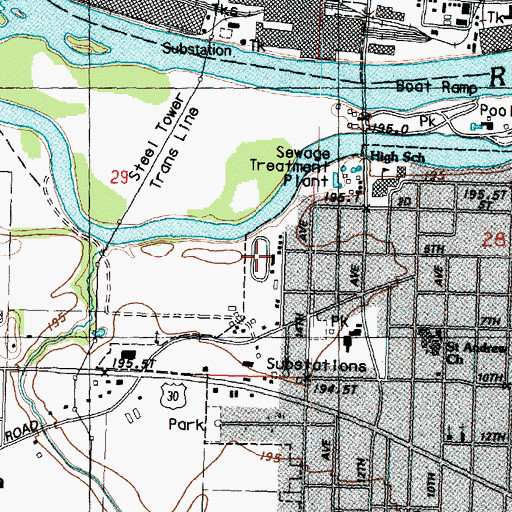 Topographic Map of Hinders Field, IL