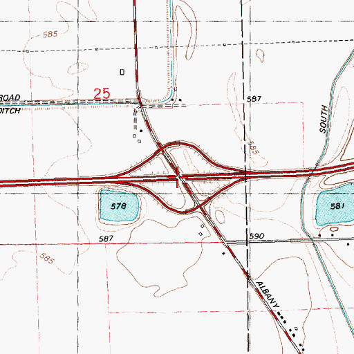Topographic Map of Interchange 18, IL