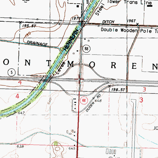 Topographic Map of Interchange 41, IL